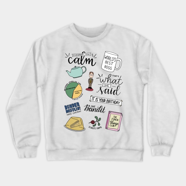 The Office TV Show Art Crewneck Sweatshirt by lettersofjoy